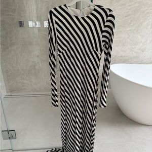 Black and White Striped Dress